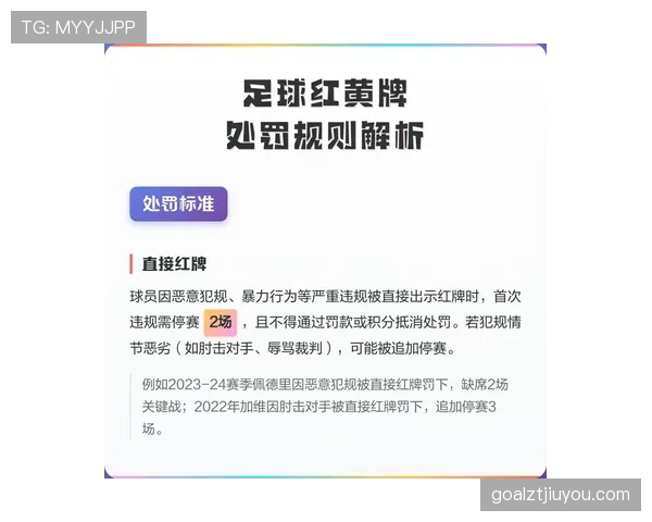 停赛规则怎么判定？关键红黄牌累计与禁赛时间详解